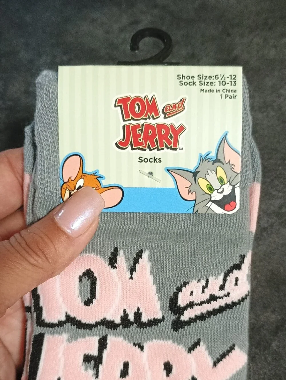 Tom and Jerry Crew Socks